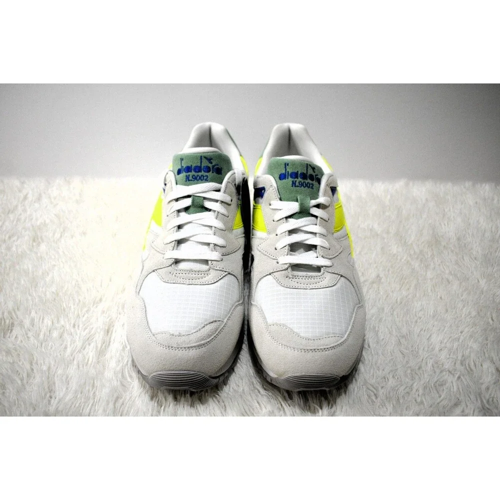 Diadora N92 Italian Vintage Running Sneakers White Yellow Green Blue Men’s 13